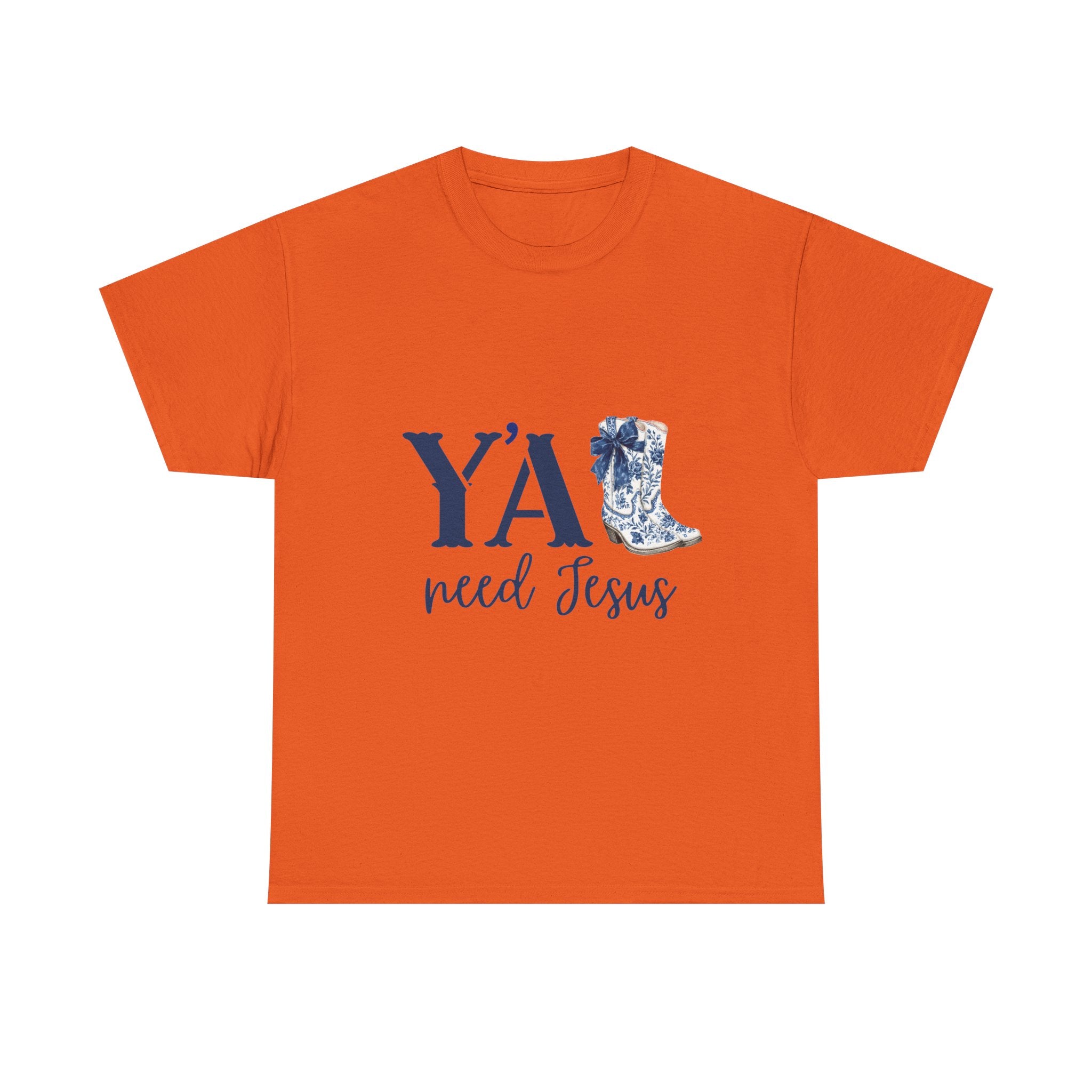 “Y’all Need Jesus” Floral Cowboy Boot Christian Tee